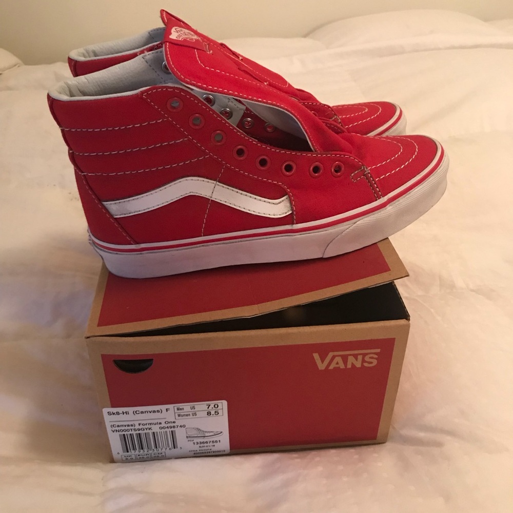 Red high top vans